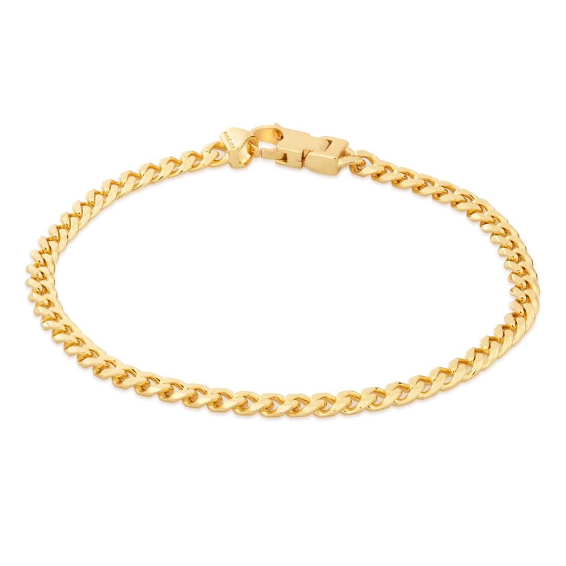 4mm Miami Cuban Link Bracelet  in  Gold Plated / 14K Gold / 7" by King Ice