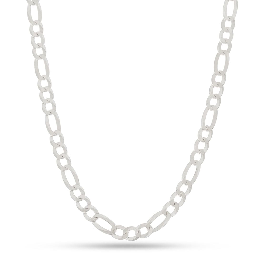 5mm Italian Sterling Silver Figaro Chain  in  22" by King Ice