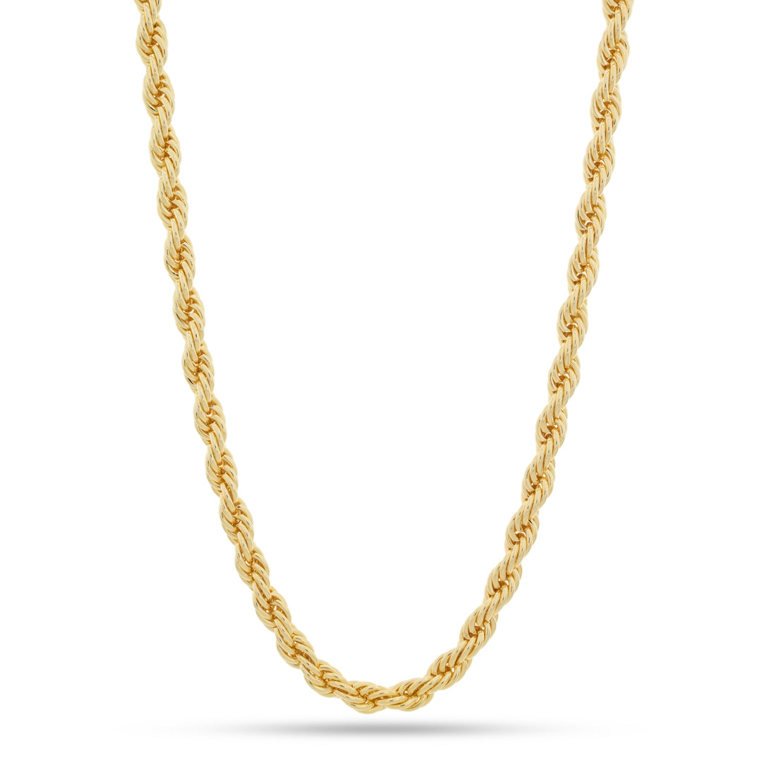 8mm Rope Chain  in  Gold Plated / 14K Gold / 18" by King Ice