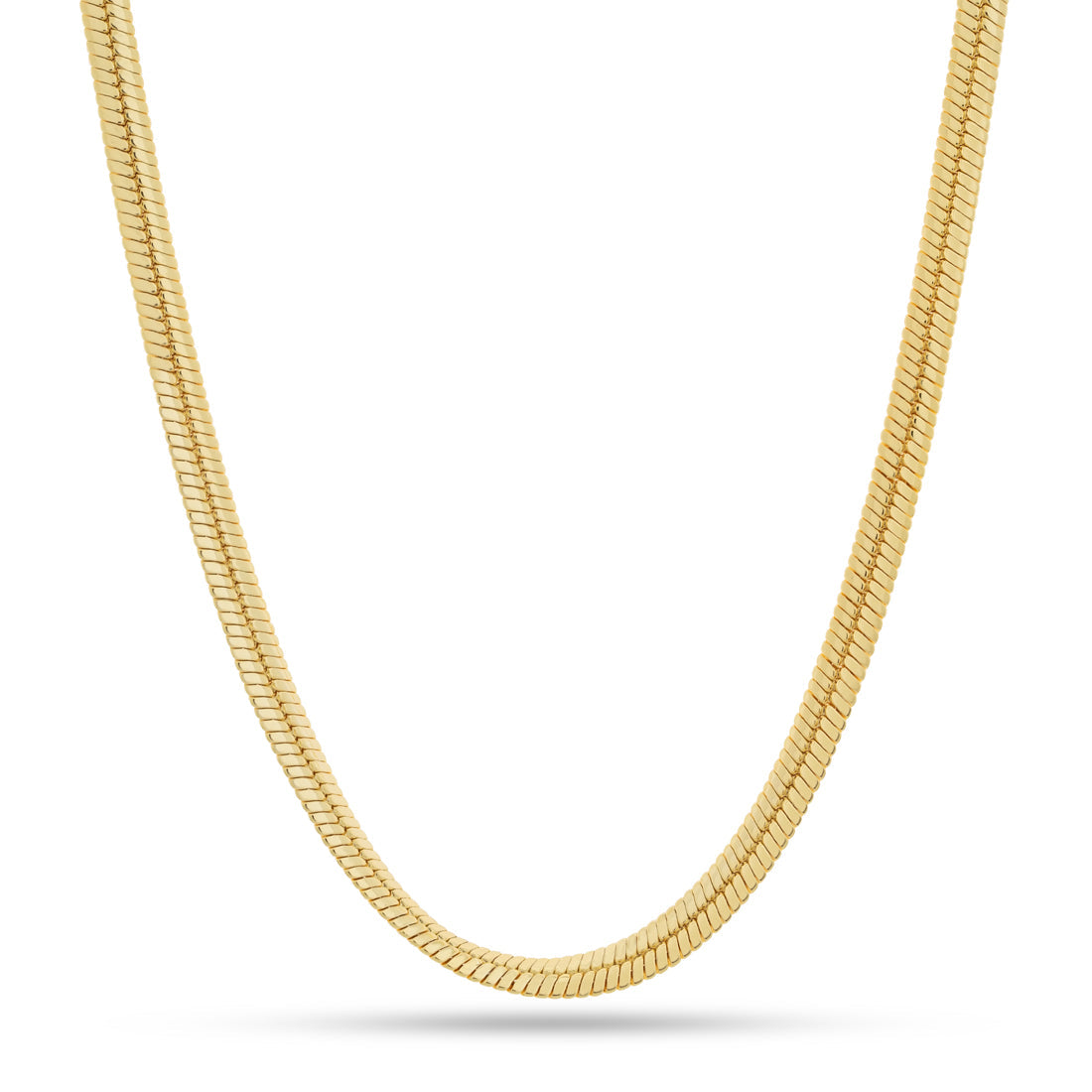 8mm Thick Herringbone Chain  in  Gold Plated / 14K Gold / 18" by King Ice