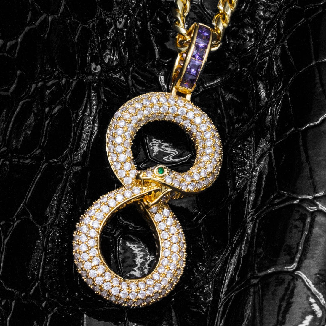 Black Mamba Ouroboros Necklace  in  by King Ice