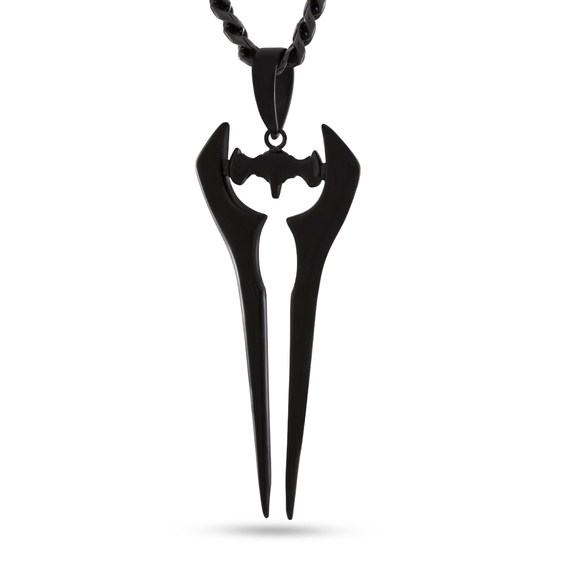 Halo x King Ice - Energy Sword Necklace  in  Black Gold by King Ice