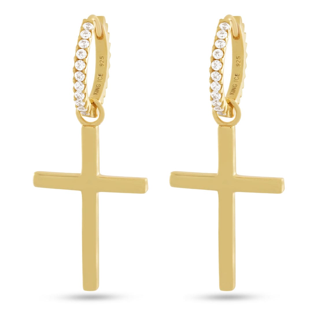 Cross of Centrality Earrings  in  by King Ice