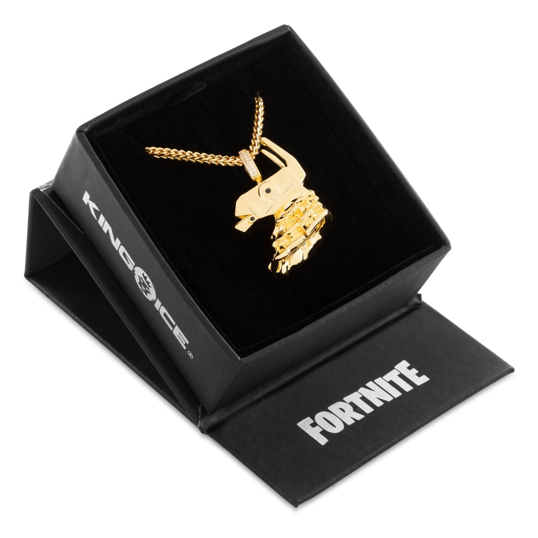 Fortnite x King Ice - Mythic Prized Lama Necklace  in  14K Gold / 1.6" by King Ice