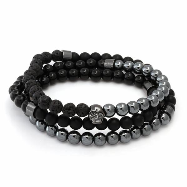 Grim Wrap Bracelet by MARZ  in  Black / Stretch by King Ice