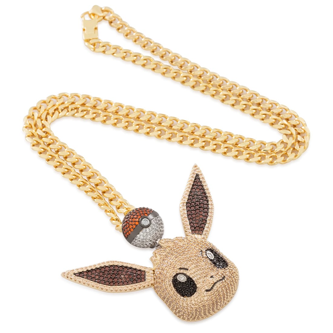 King Ice | Pokémon - Eevee Necklace  in  14K Gold / 1.9" by King Ice