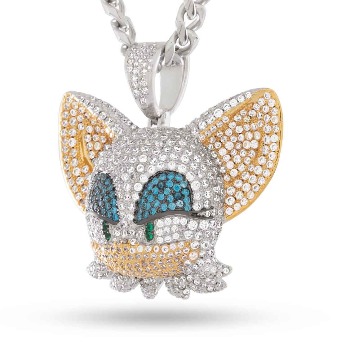 Sonic the Hedgehog x King Ice - Rouge the Bat Necklace  in  14K/White Gold / 1.5" by King Ice