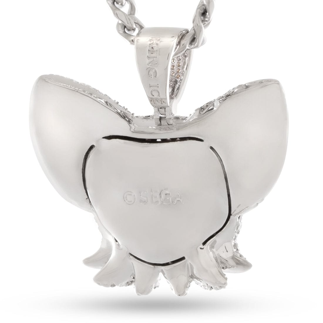 Sonic the Hedgehog x King Ice - Rouge the Bat Necklace  in  14K/White Gold / 1.5" by King Ice