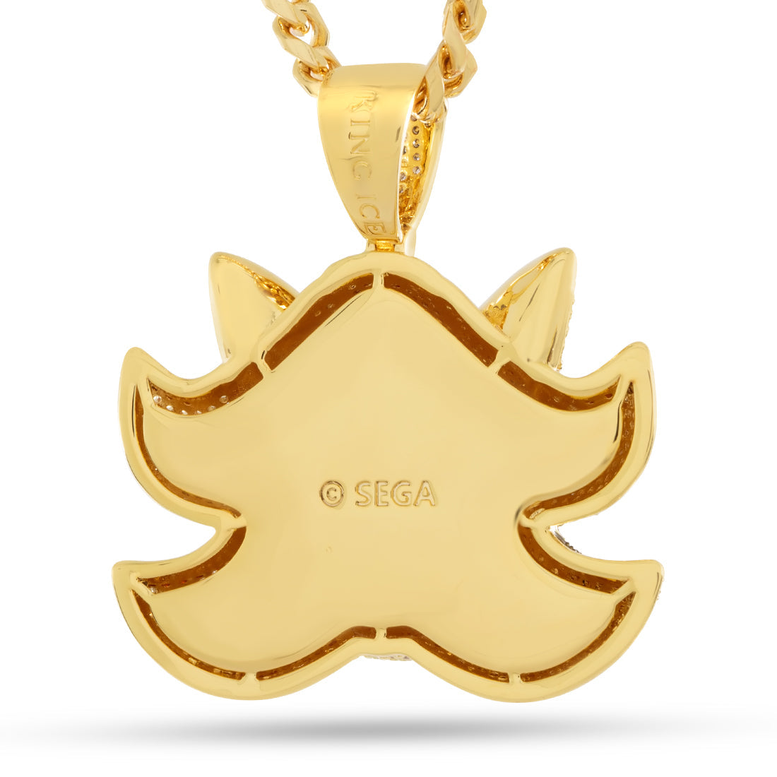 Sonic the Hedgehog x King Ice - Super Shadow Necklace  in  14K Gold / 2" by King Ice