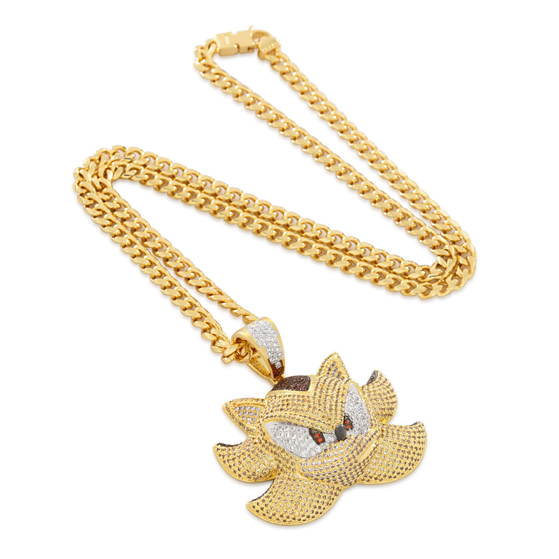 Sonic the Hedgehog x King Ice - Super Shadow Necklace  in  14K Gold / 2" by King Ice