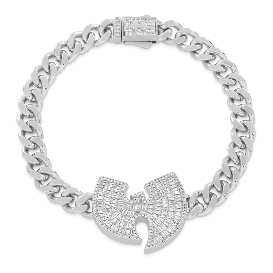 Wu-Tang x King Ice - 8mm Wu-Tang Logo Bracelet  in  Gold Plated / White Gold / 8.5" by King Ice