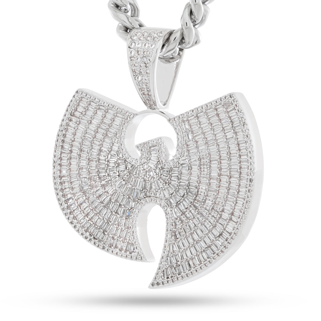 Wu-Tang x King Ice - Logo Necklace  in  White Gold / 2.1" by King Ice