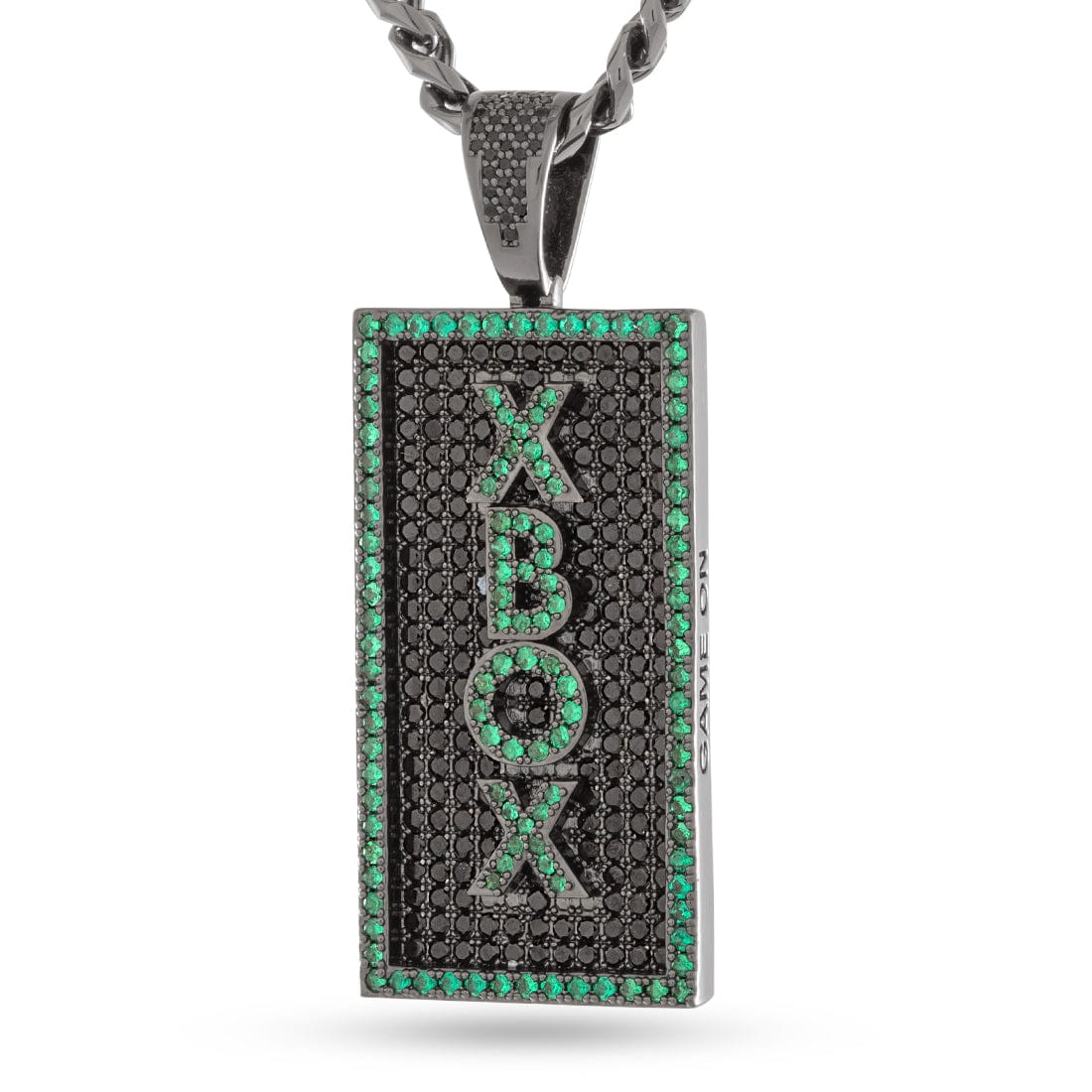 Xbox x King Ice - Game On Dog Tag Necklace  in  Black Gold / 1.5" by King Ice