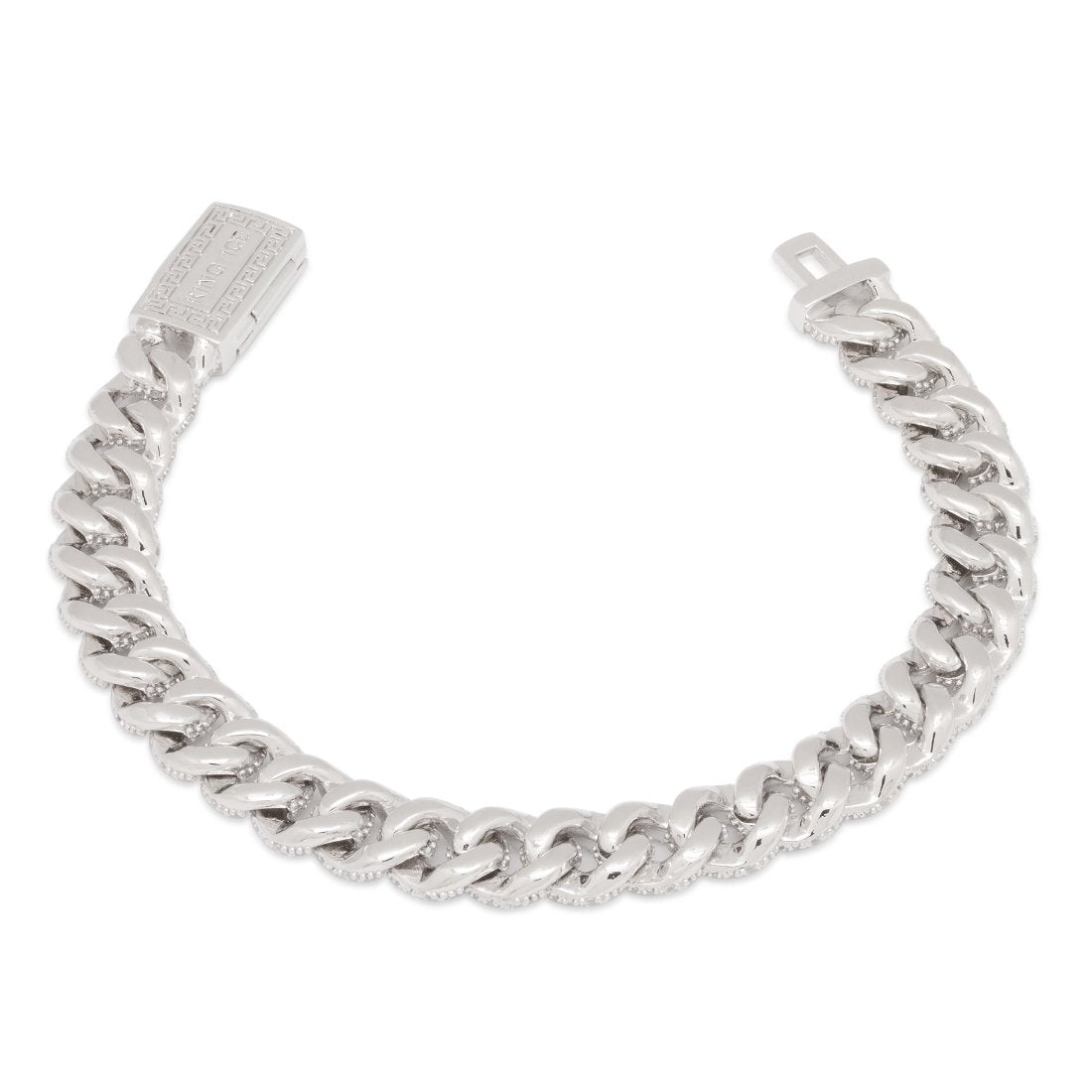 10mm Iced Miami Cuban Link Bracelet  in  by King Ice