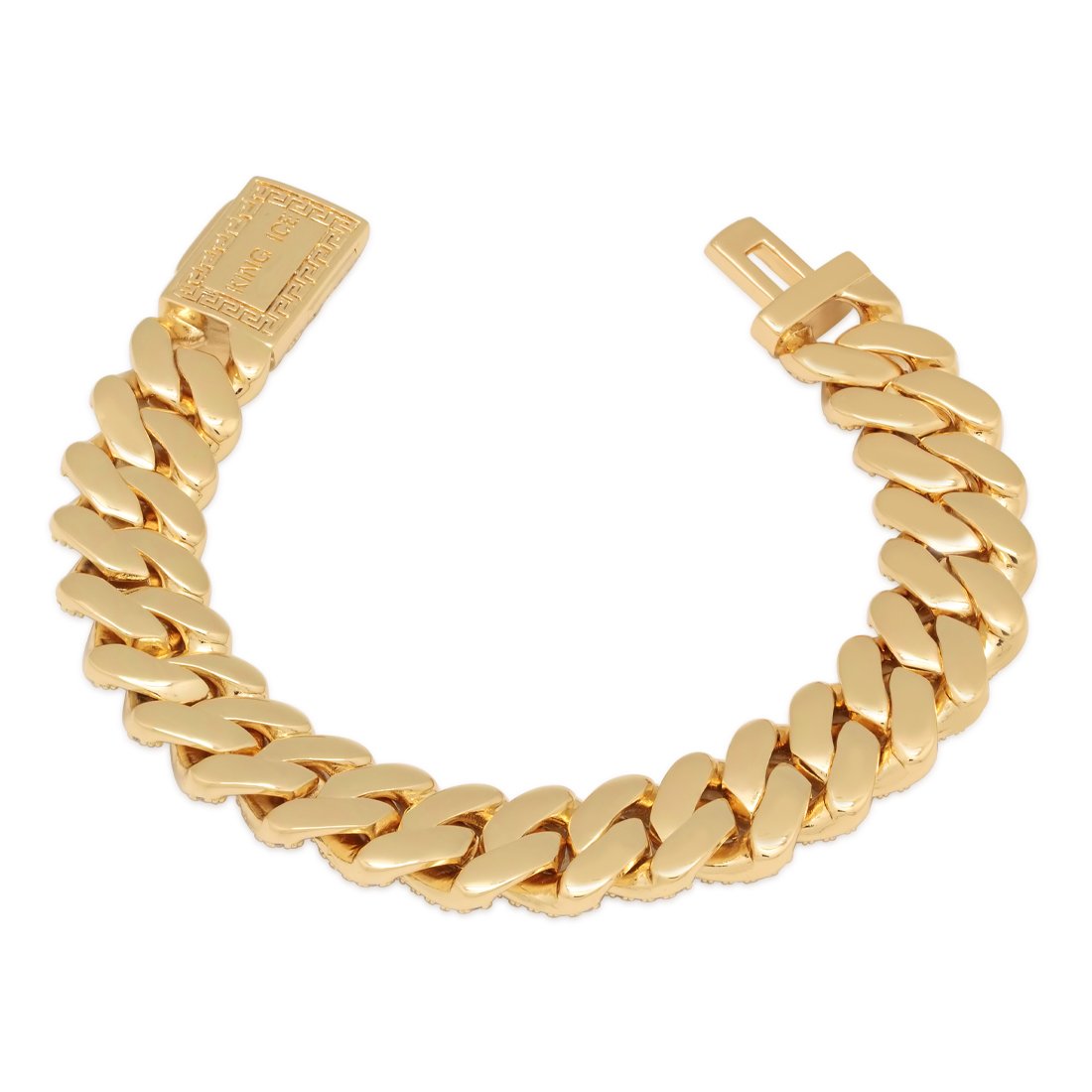 12mm Iced Diamond Cut Miami Cuban Link Bracelet  in  by King Ice