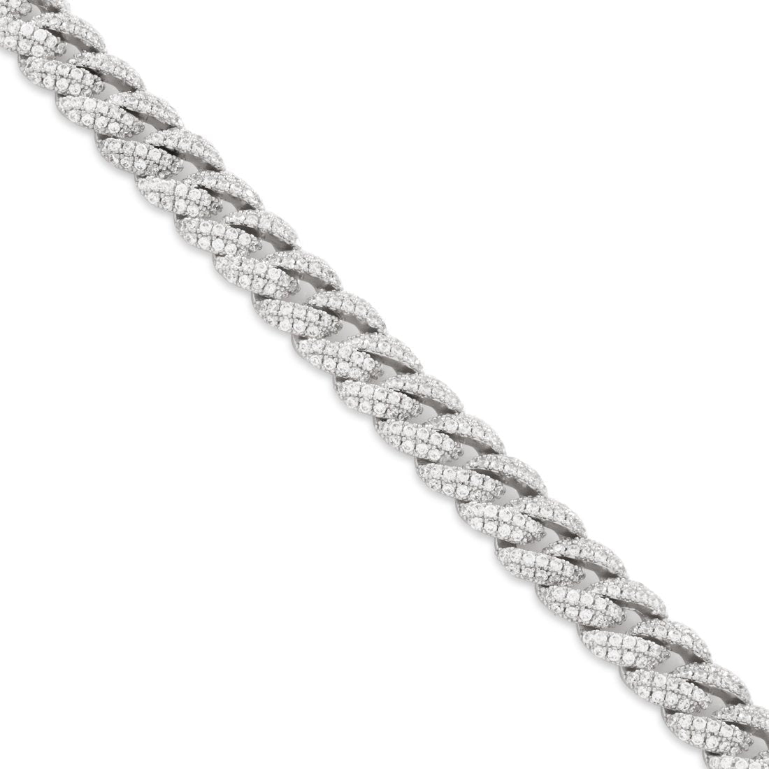 12mm Iced Diamond-Cut Miami Cuban Link Choker Chain  in  by King Ice