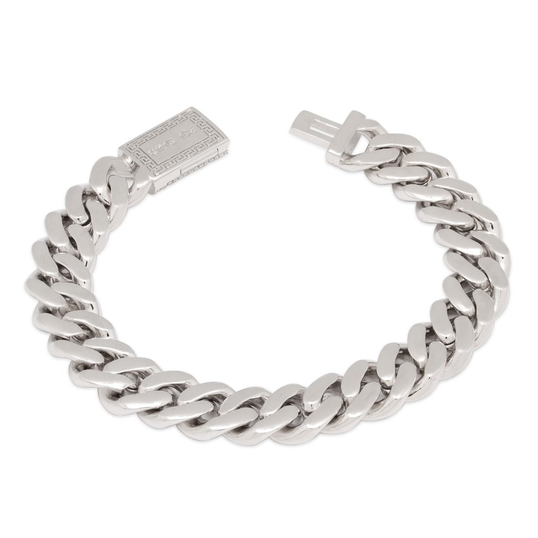 12mm Iced Miami Cuban Link Bracelet  in  by King Ice