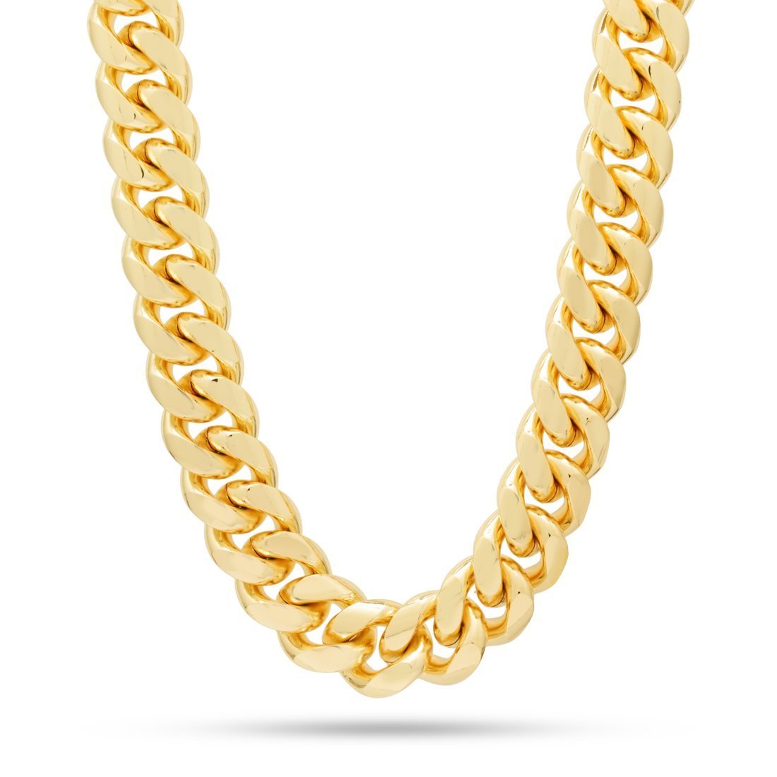 16mm Miami Cuban Link Chain  in  Gold Plated / 14K Gold / 18" by King Ice