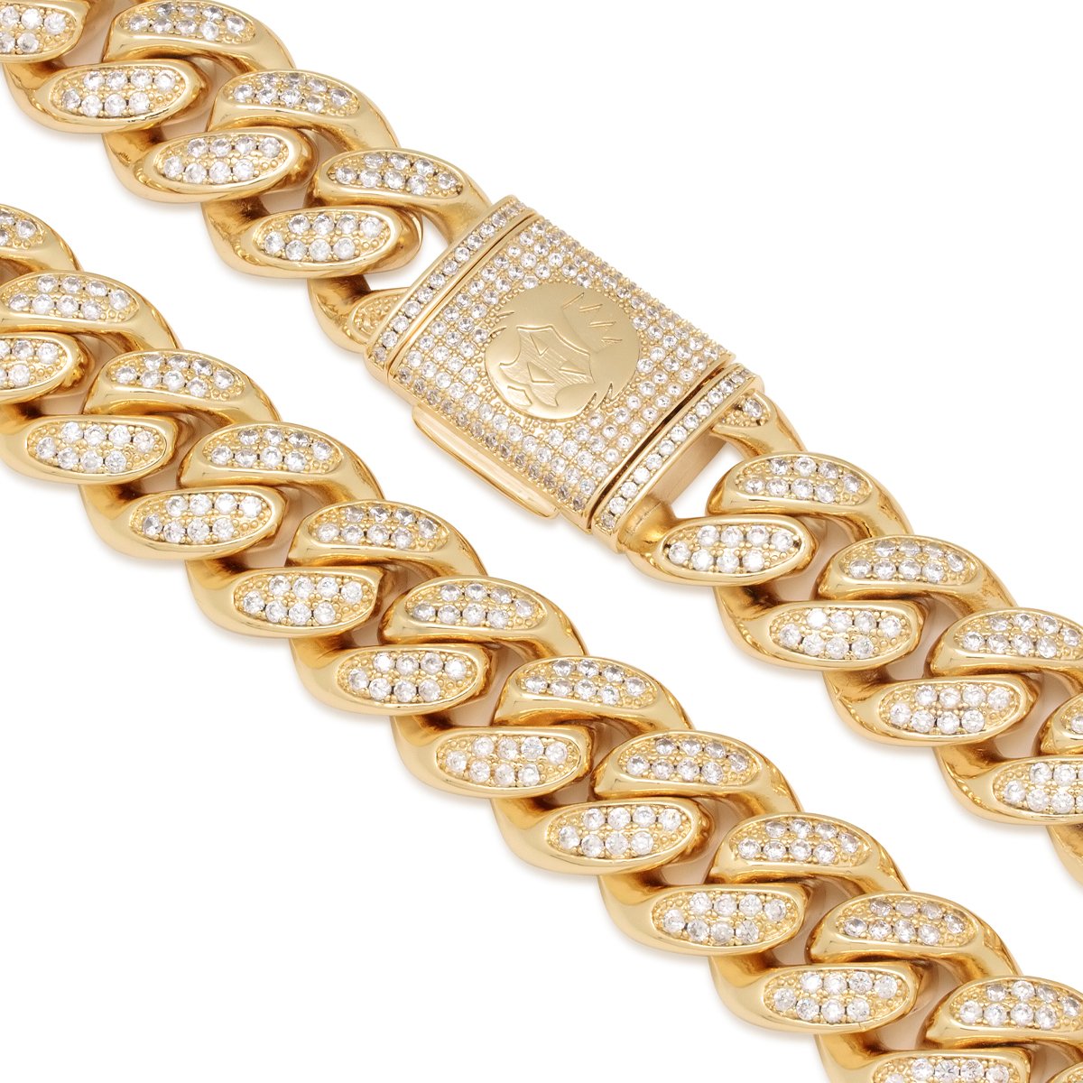 18mm Iced Miami Cuban Link Chain  in  by King Ice