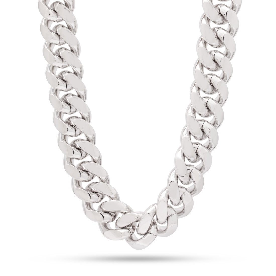 18mm Miami Cuban Link Chain  in  Gold Plated / White Gold / 20" by King Ice