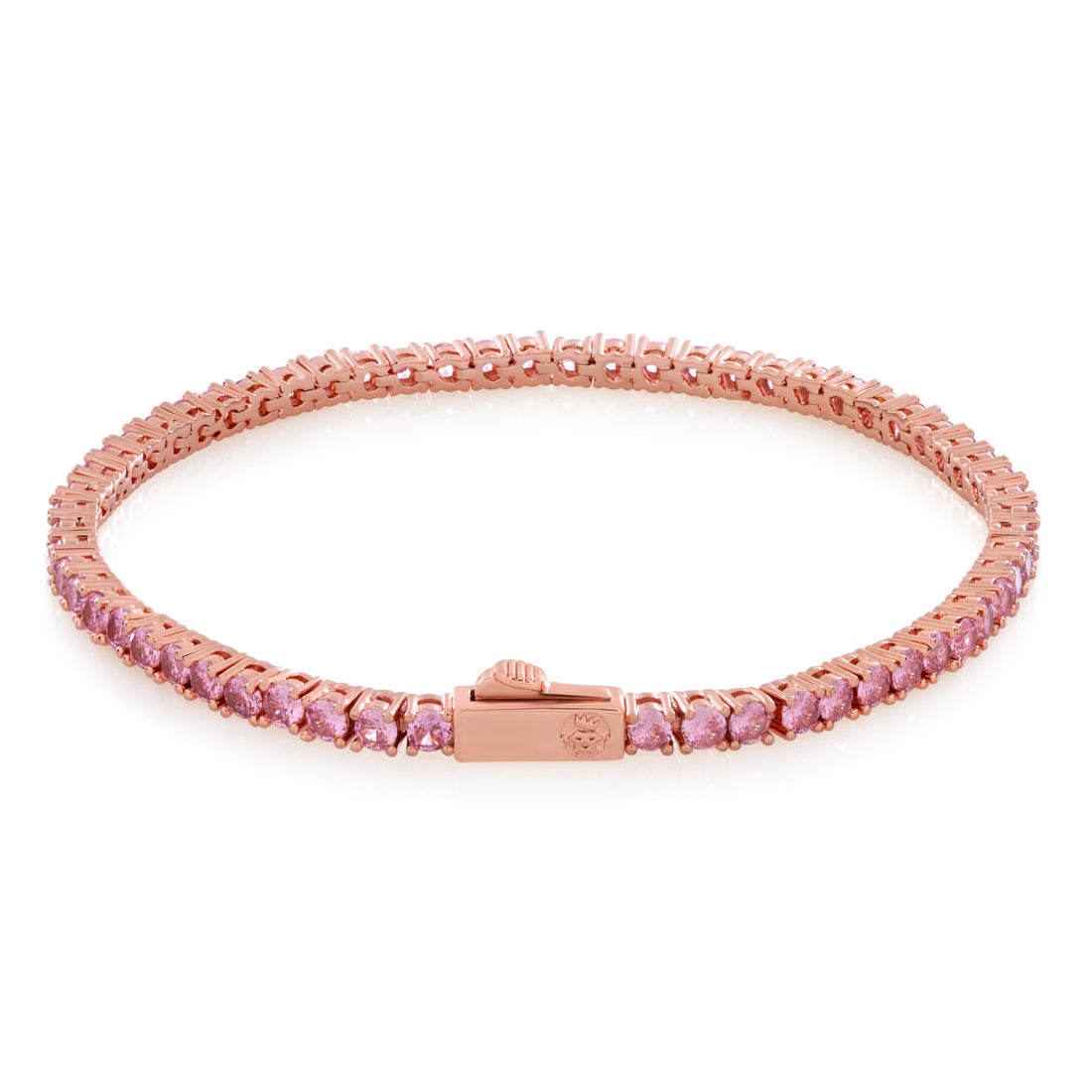 3mm Pink Tennis Bracelet  in  by King Ice