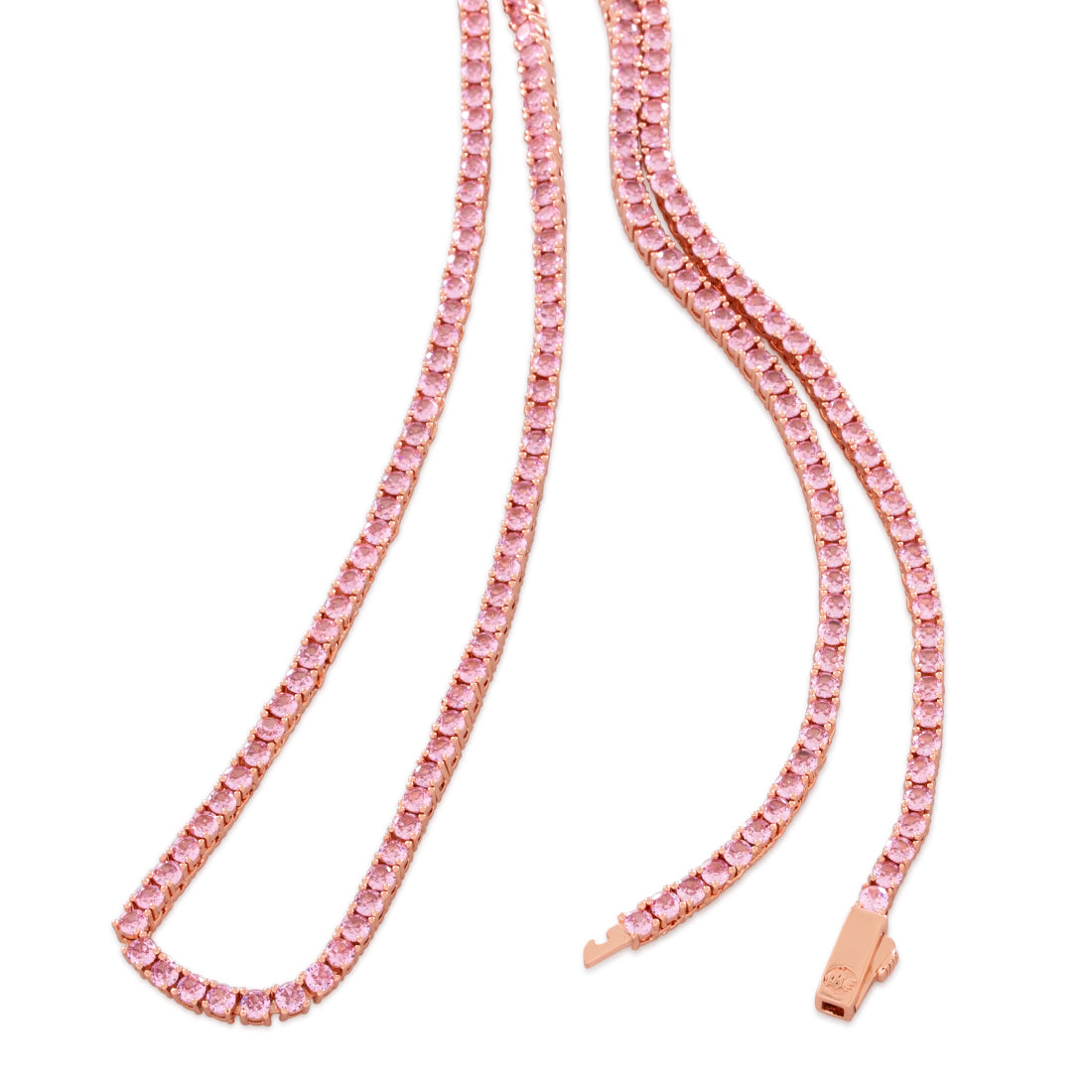 3mm Pink Tennis Chain  in  by King Ice