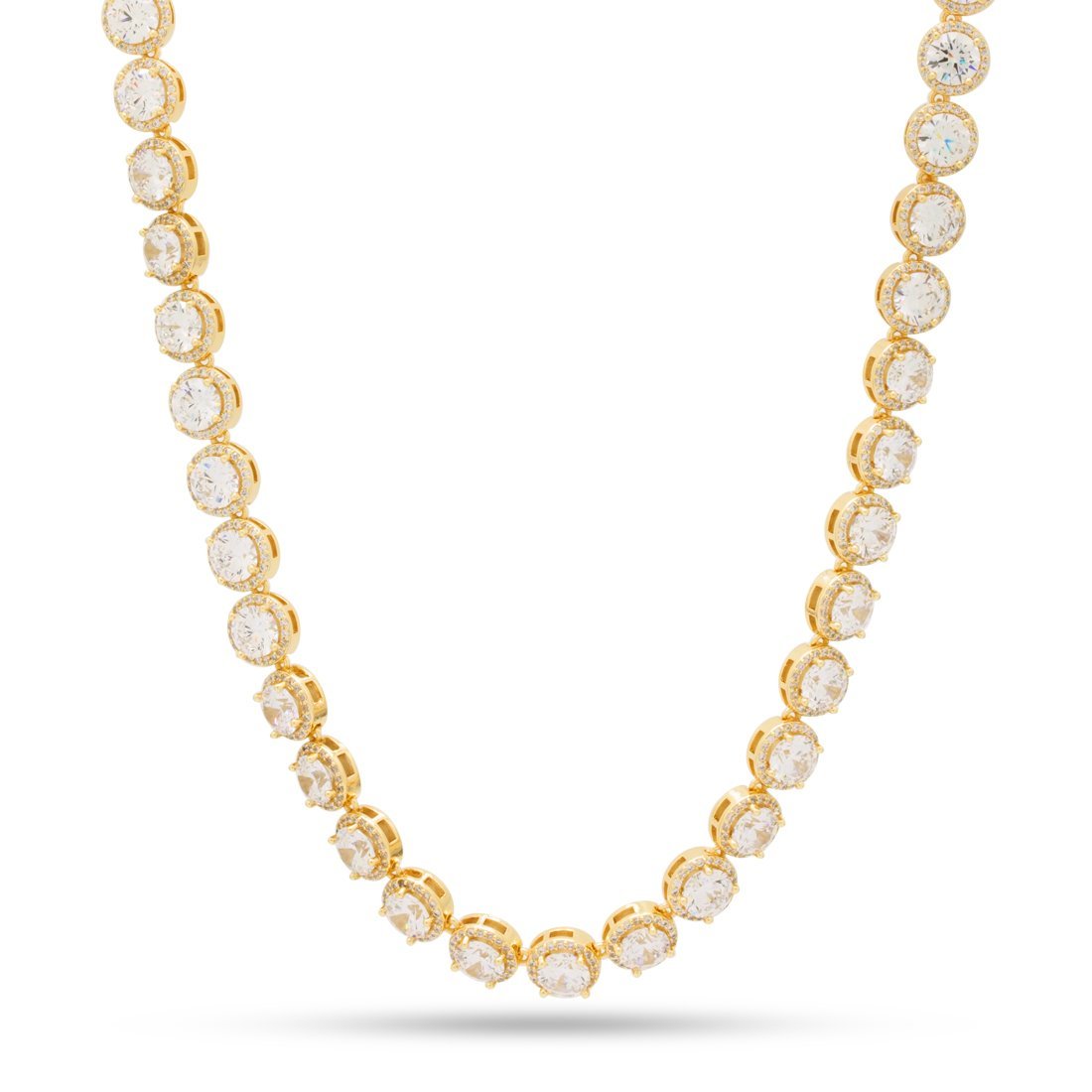 5mm Brilliant-Cut Tennis Chain  in  Gold Plated / 14K Gold / 18" by King Ice