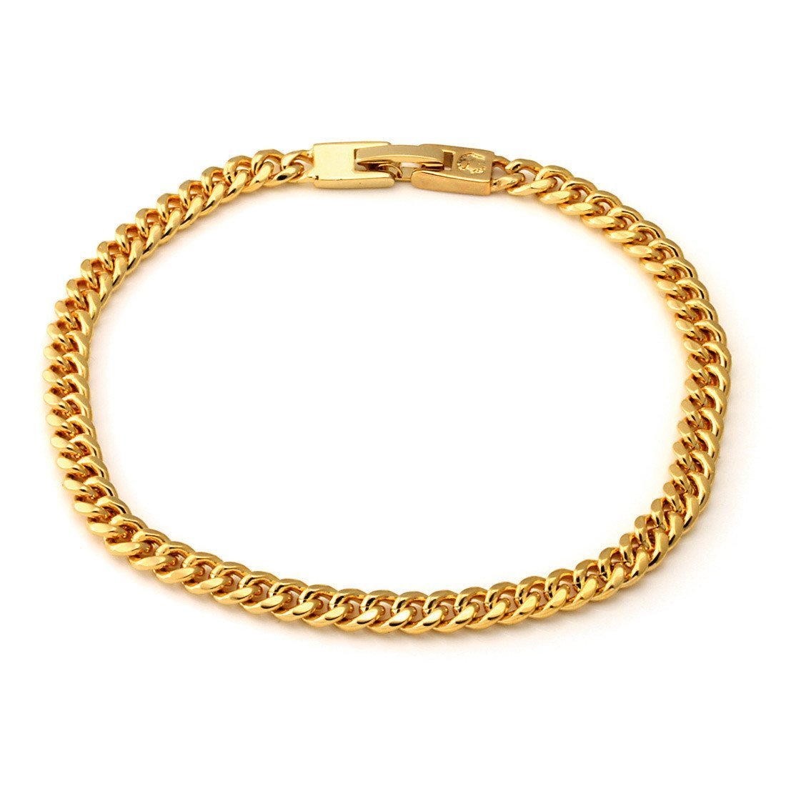 5mm Miami Cuban Link Bracelet  in  Gold Plated / 14K Gold / 8" by King Ice