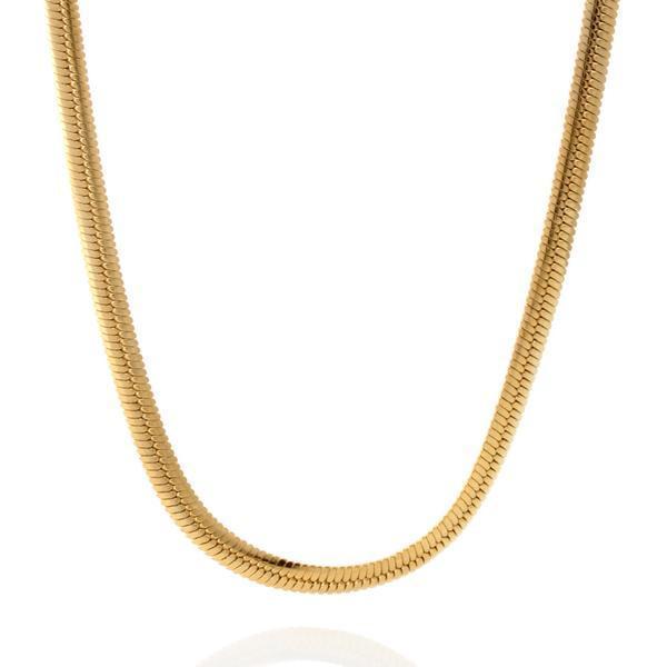 5mm Thick Herringbone Chain  in  14K Gold / 18" by King Ice