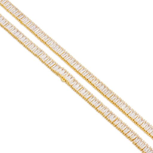 6mm Baguette Tennis Chain  in  by King Ice