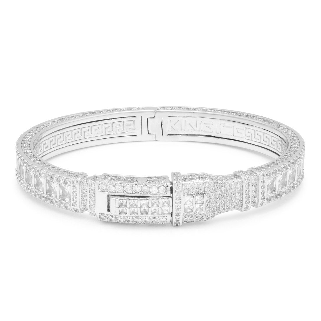 8mm Princess Cut Bangle Bracelet  in  by King Ice