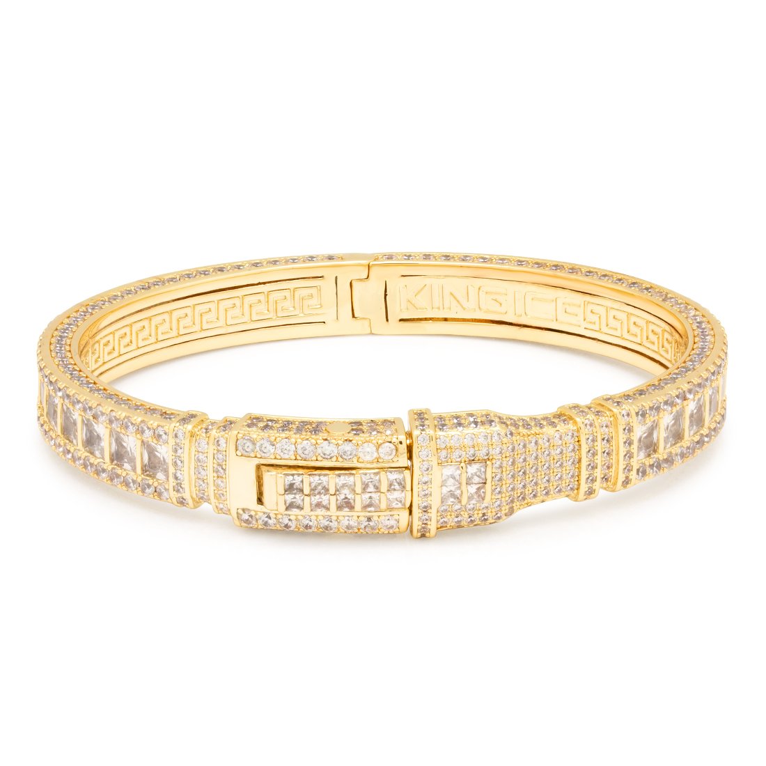 8mm Princess Cut Bangle Bracelet  in  by King Ice