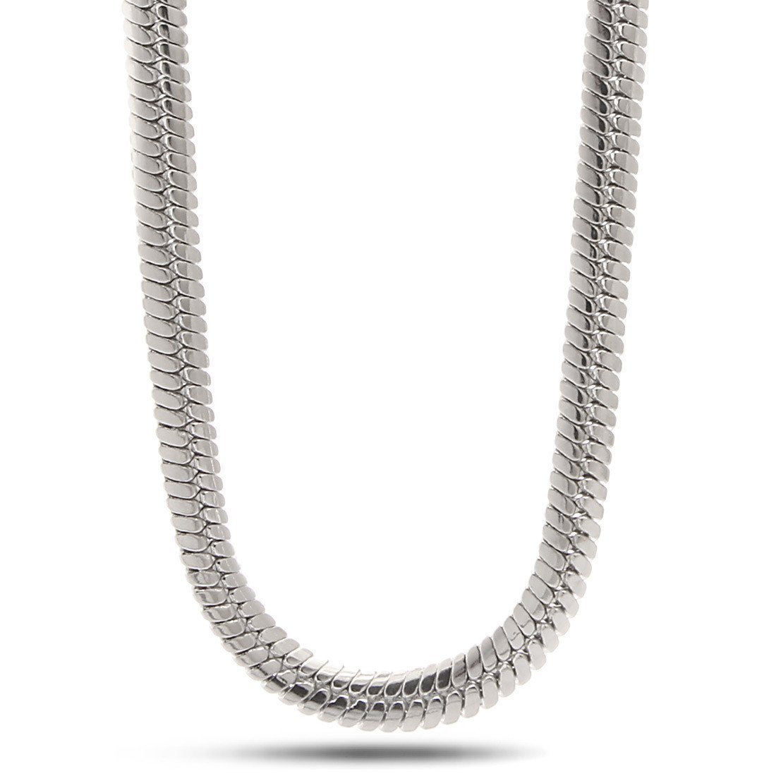 8mm Thick Herringbone Chain  in  Gold Plated / White Gold / 18" by King Ice