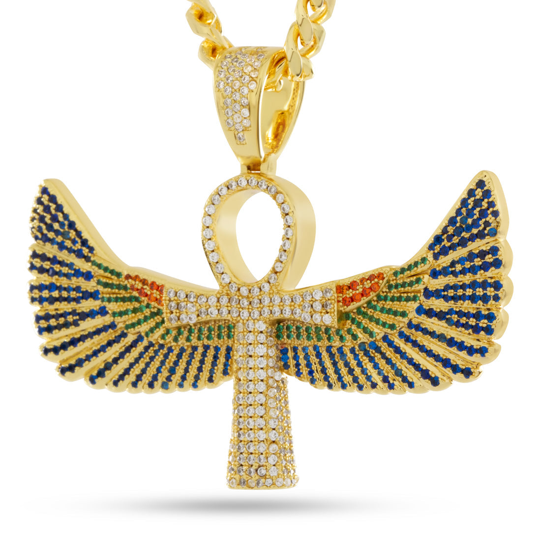 Ankh of Isis Necklace  in  14K Gold / 1.9" by King Ice