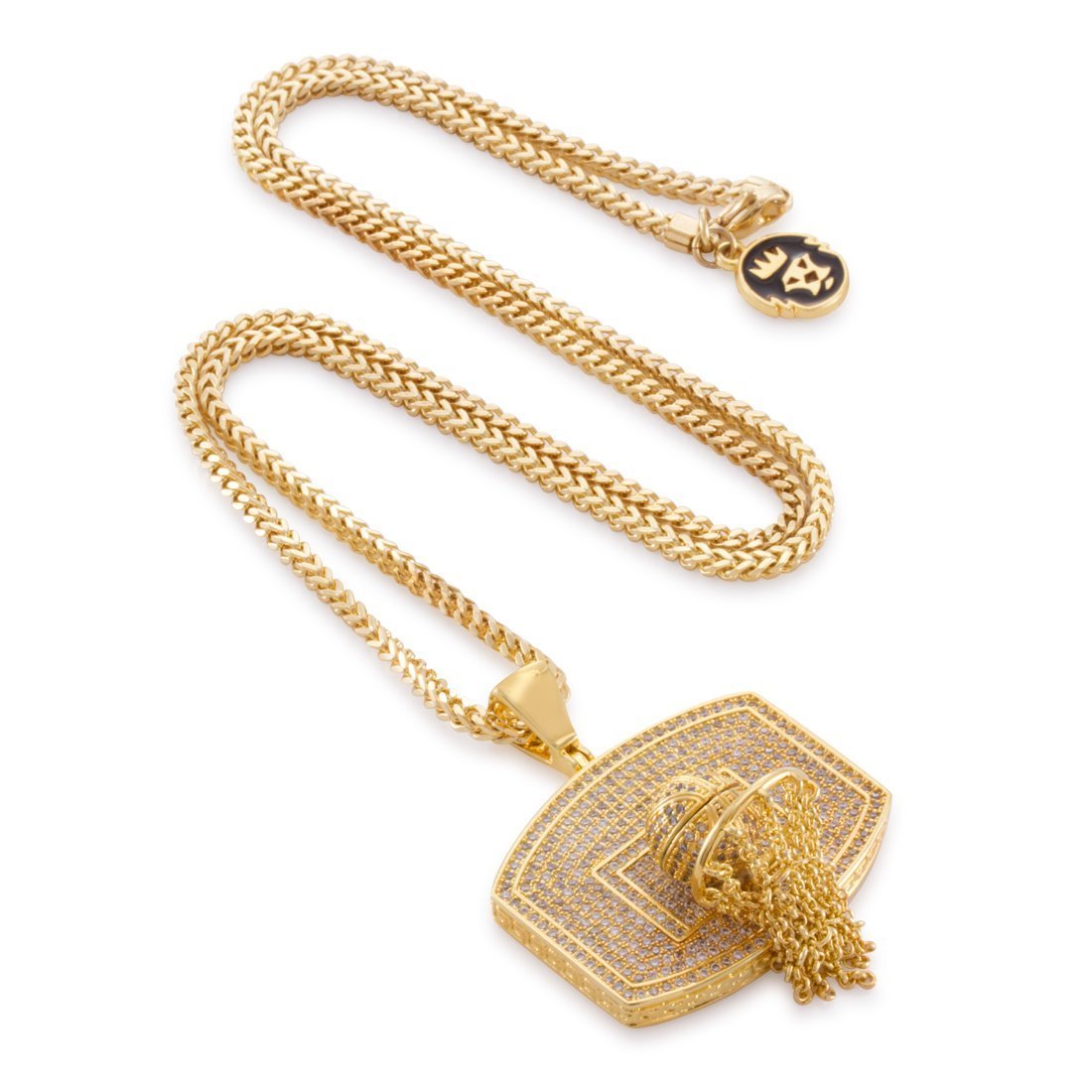 Basketball Necklace  in  14K Gold / 1.3" by King Ice