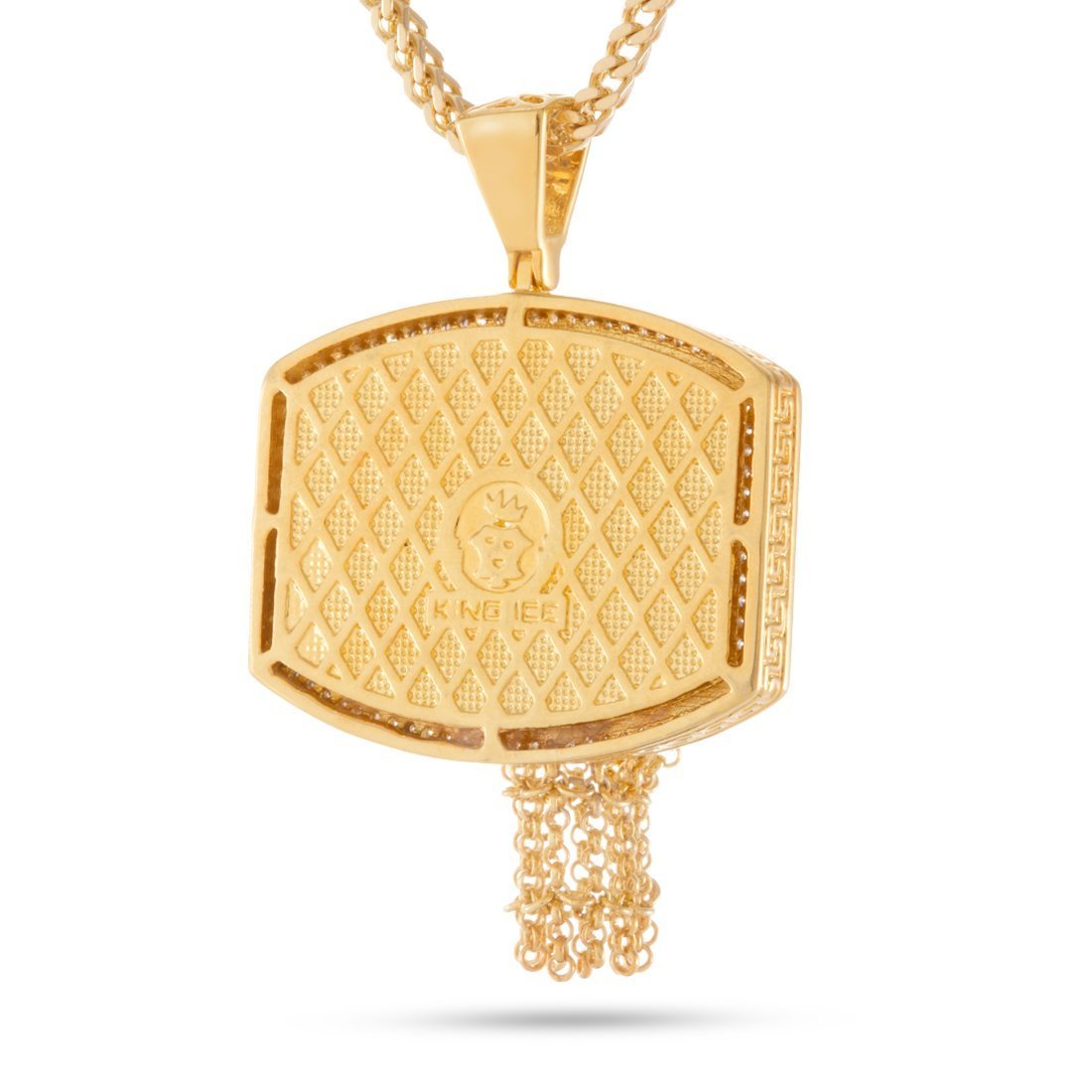 Basketball Necklace  in  14K Gold / 1.3" by King Ice