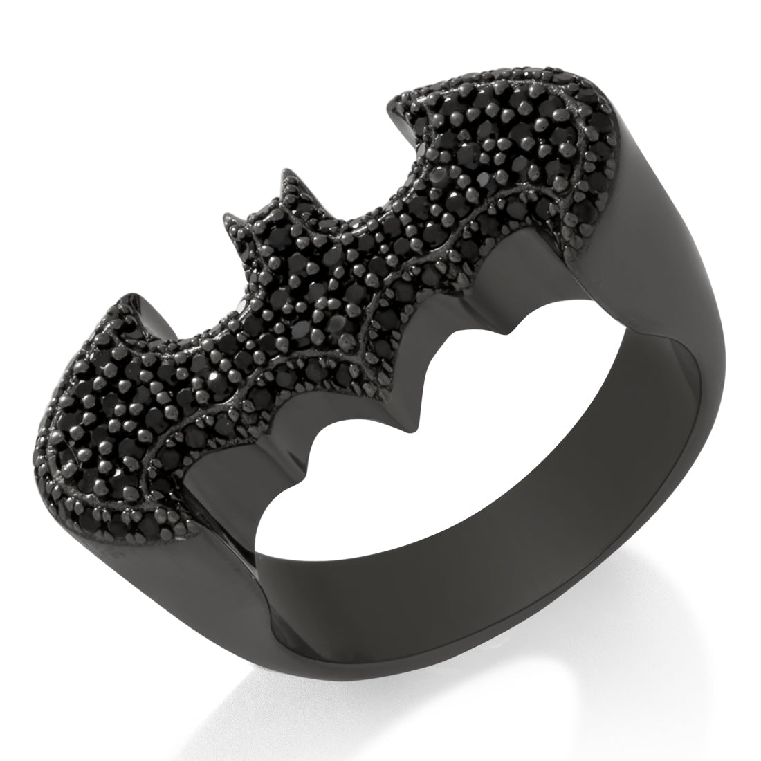 Batman x King Ice - 11mm Classic Batman Logo Ring  in  Gold Plated / Black Gold / 7 by King Ice