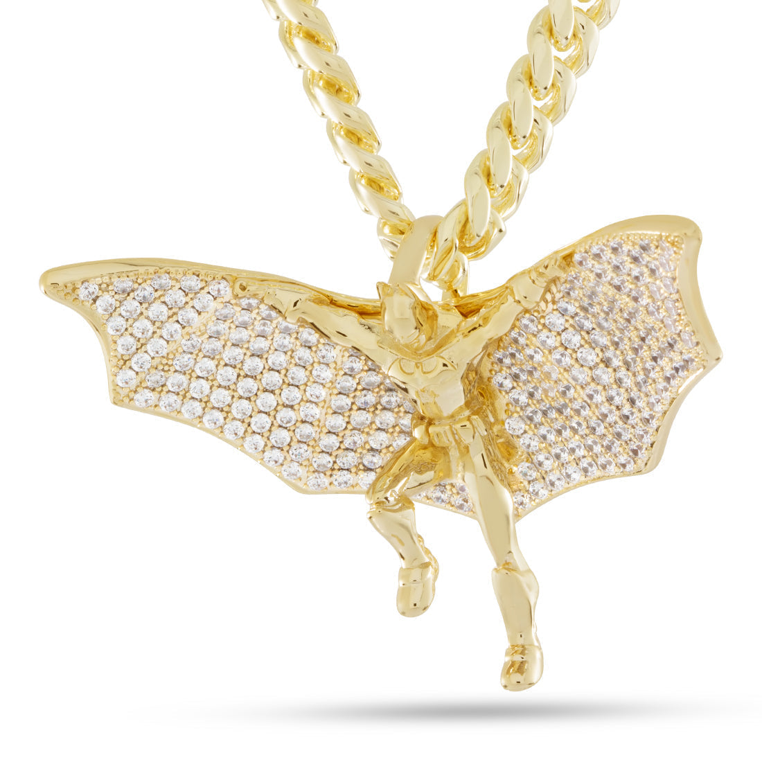 Batman x King Ice - Batman Necklace  in  14K Gold / 2" by King Ice