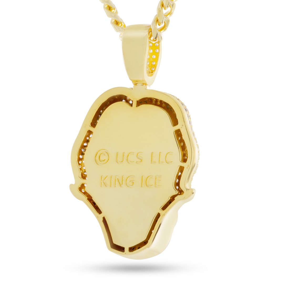 Chucky x King Ice - Tiffany Valentine Bust Necklace  in  14K Gold / 2.2" by King Ice