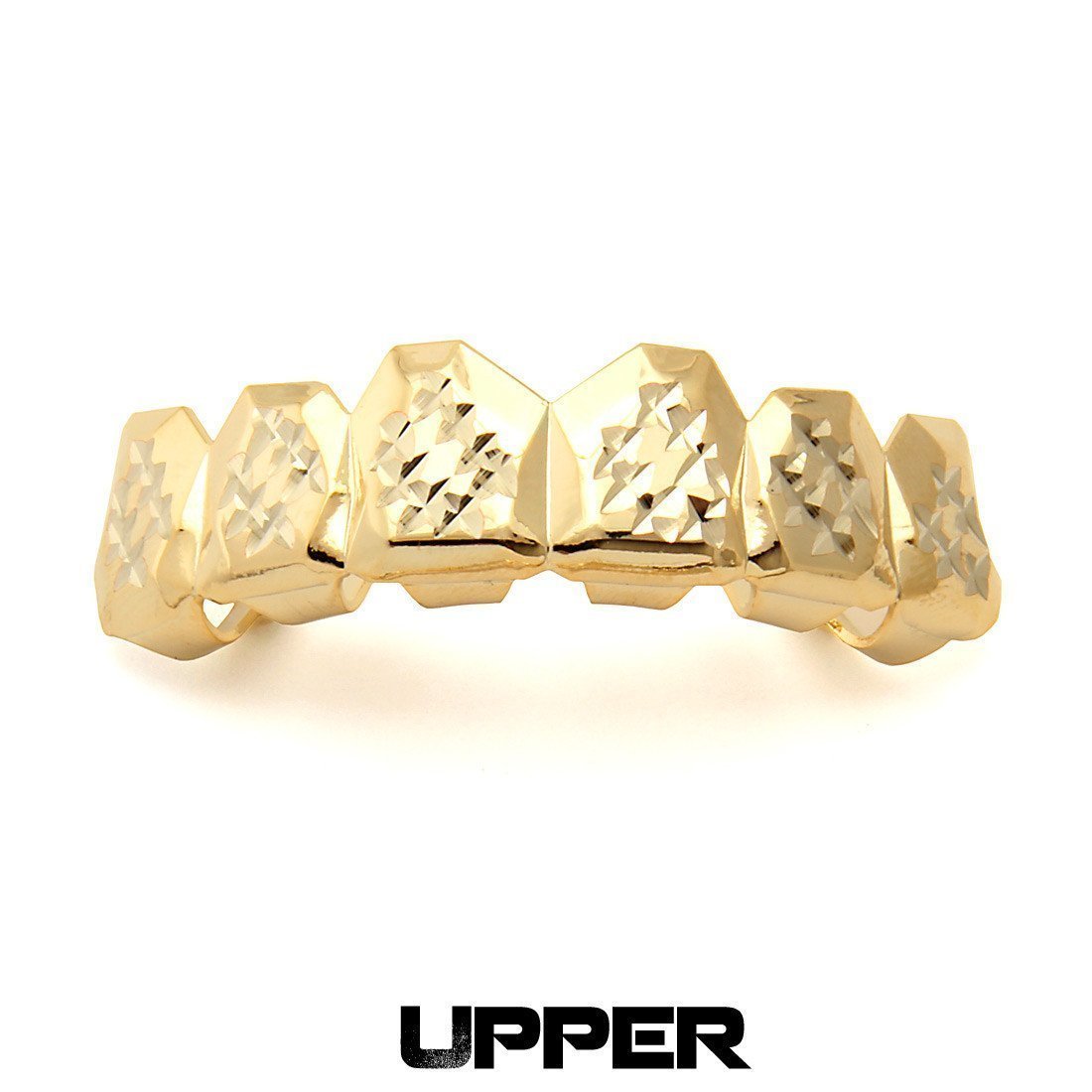 Diamond Cut Grillz  in  14K Gold / Top by King Ice