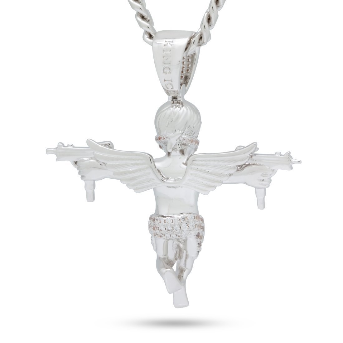 Dual Uzi Angel Necklace  in  by King Ice