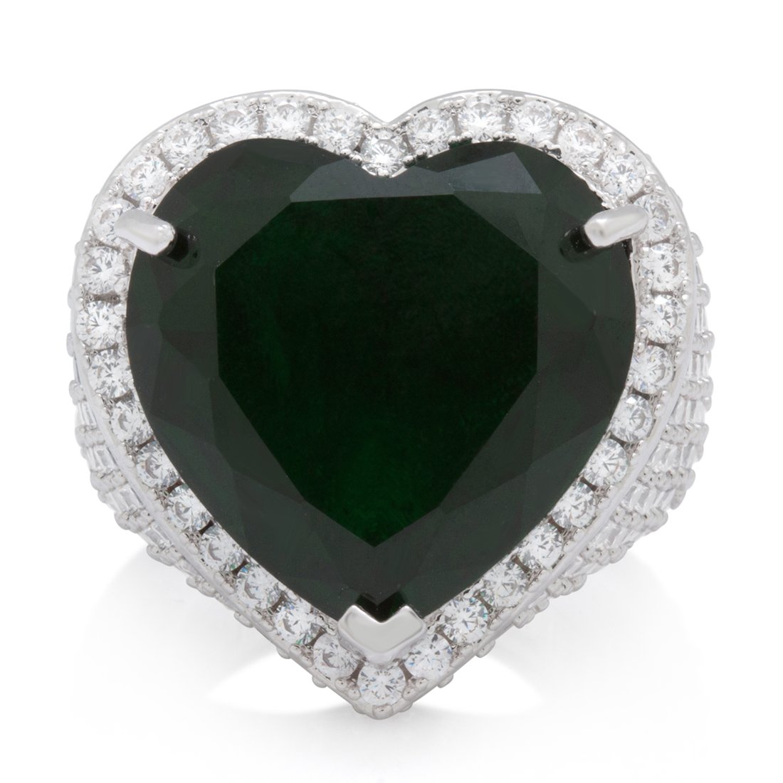 Emerald Heart Ring  in  by King Ice