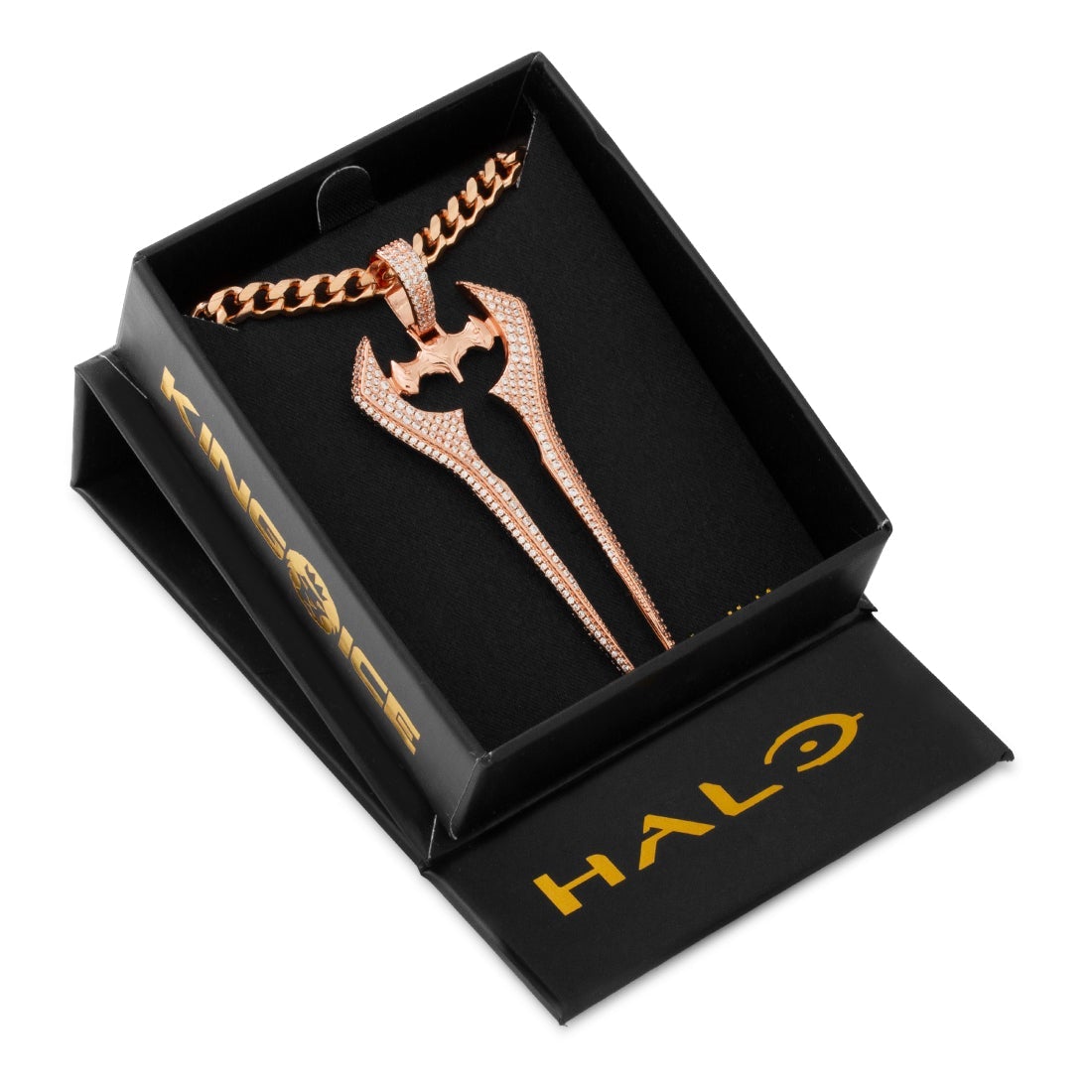 Halo x King Ice - Iced Energy Sword Necklace  in  by King Ice