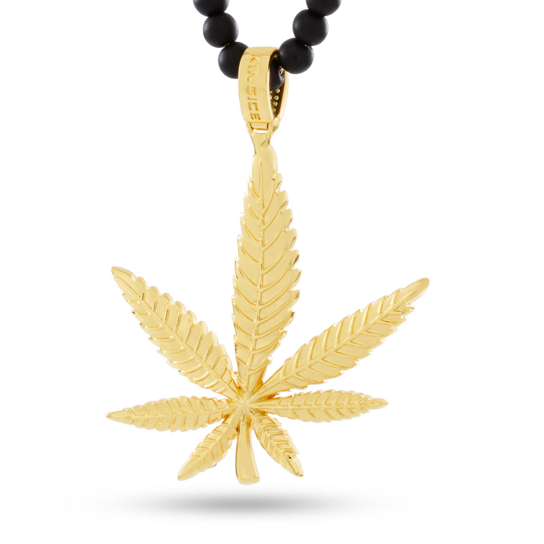 High Rise Cannabis Leaf Necklace  in  by King Ice