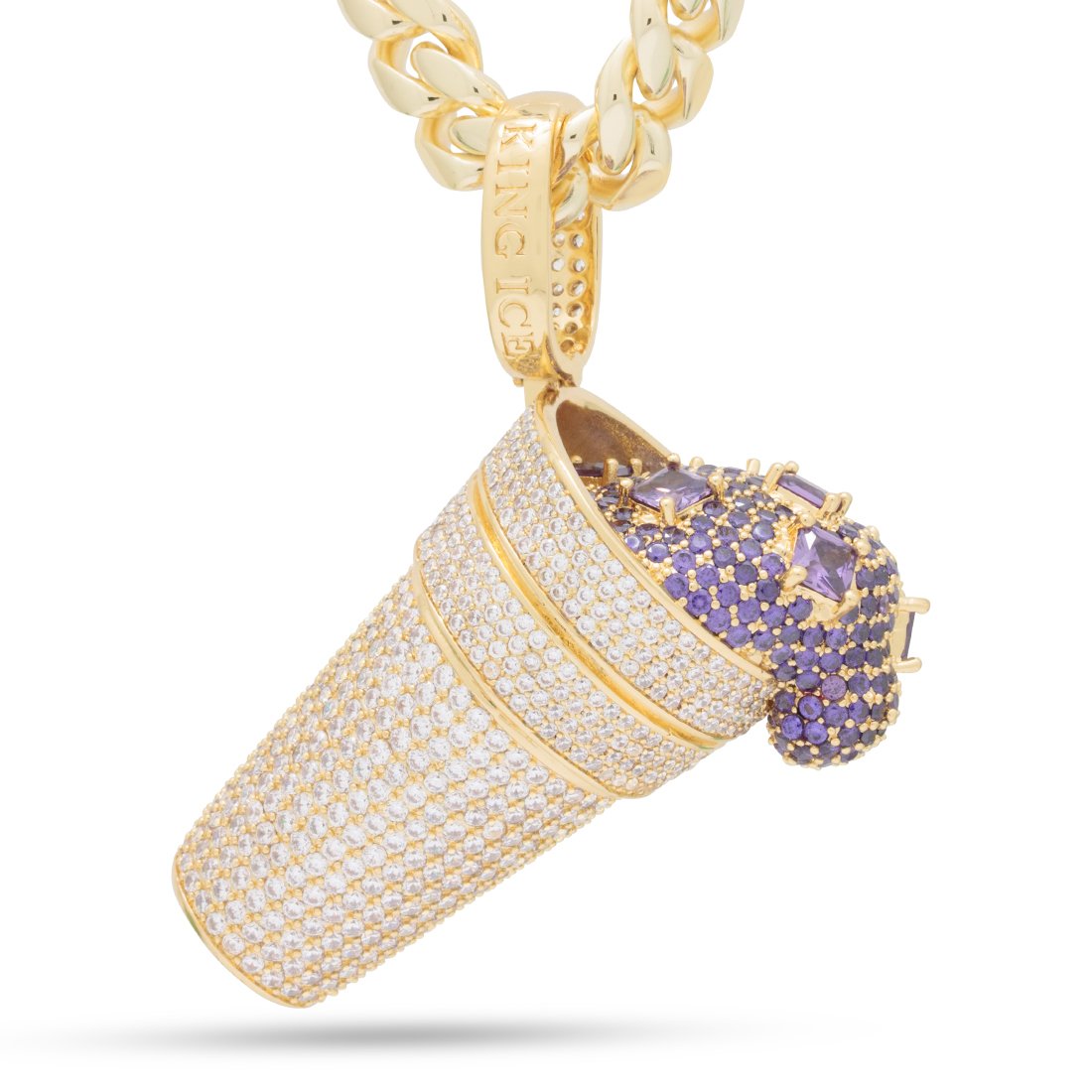 Iced Purple Drank Necklace  in  by King Ice