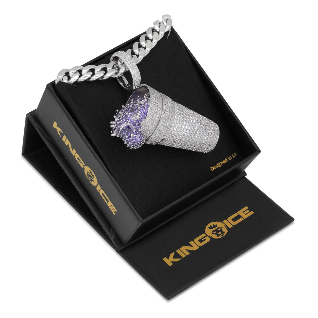 Iced Purple Drank Necklace  in  by King Ice