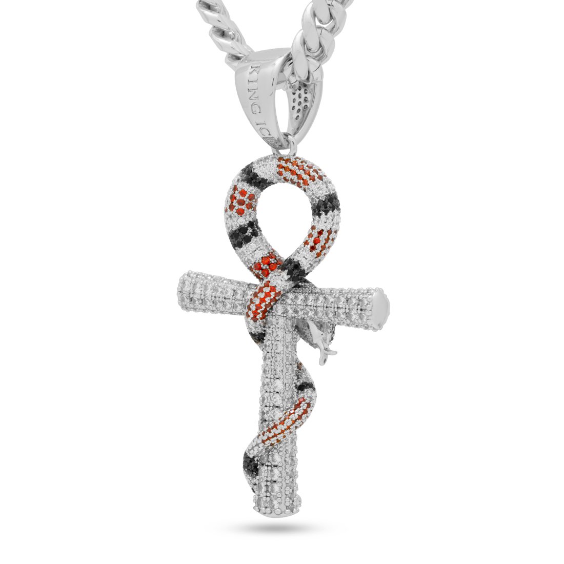 King Snake Ankh Key Necklace  in  by King Ice