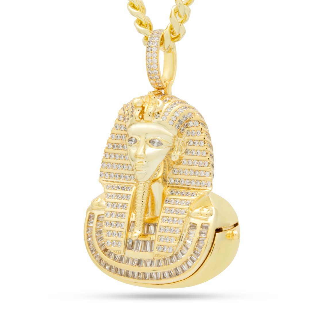 King Tut Stash Necklace  in  14K Gold / 2.1" by King Ice