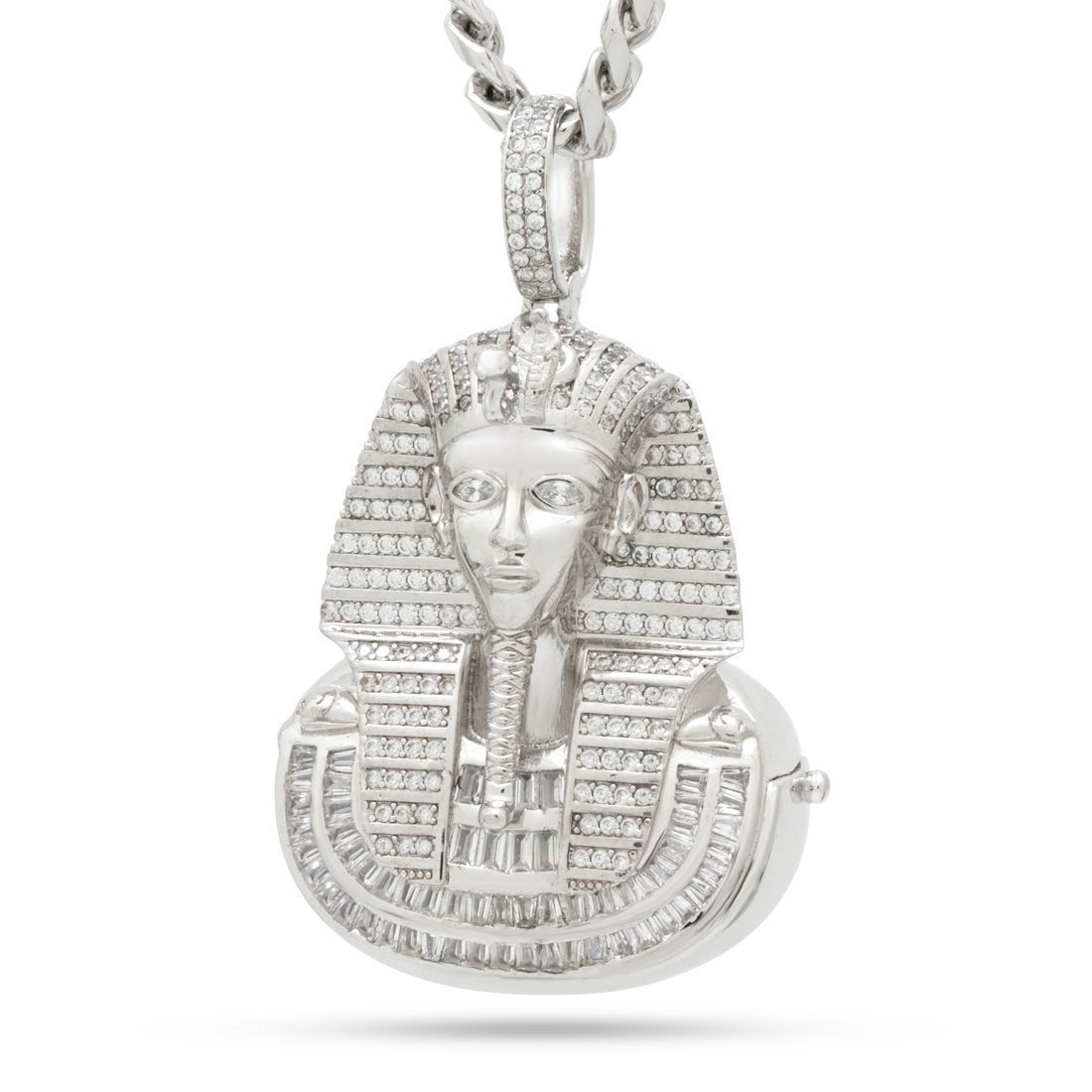 King Tut Stash Necklace  in  White Gold / 2.1" by King Ice