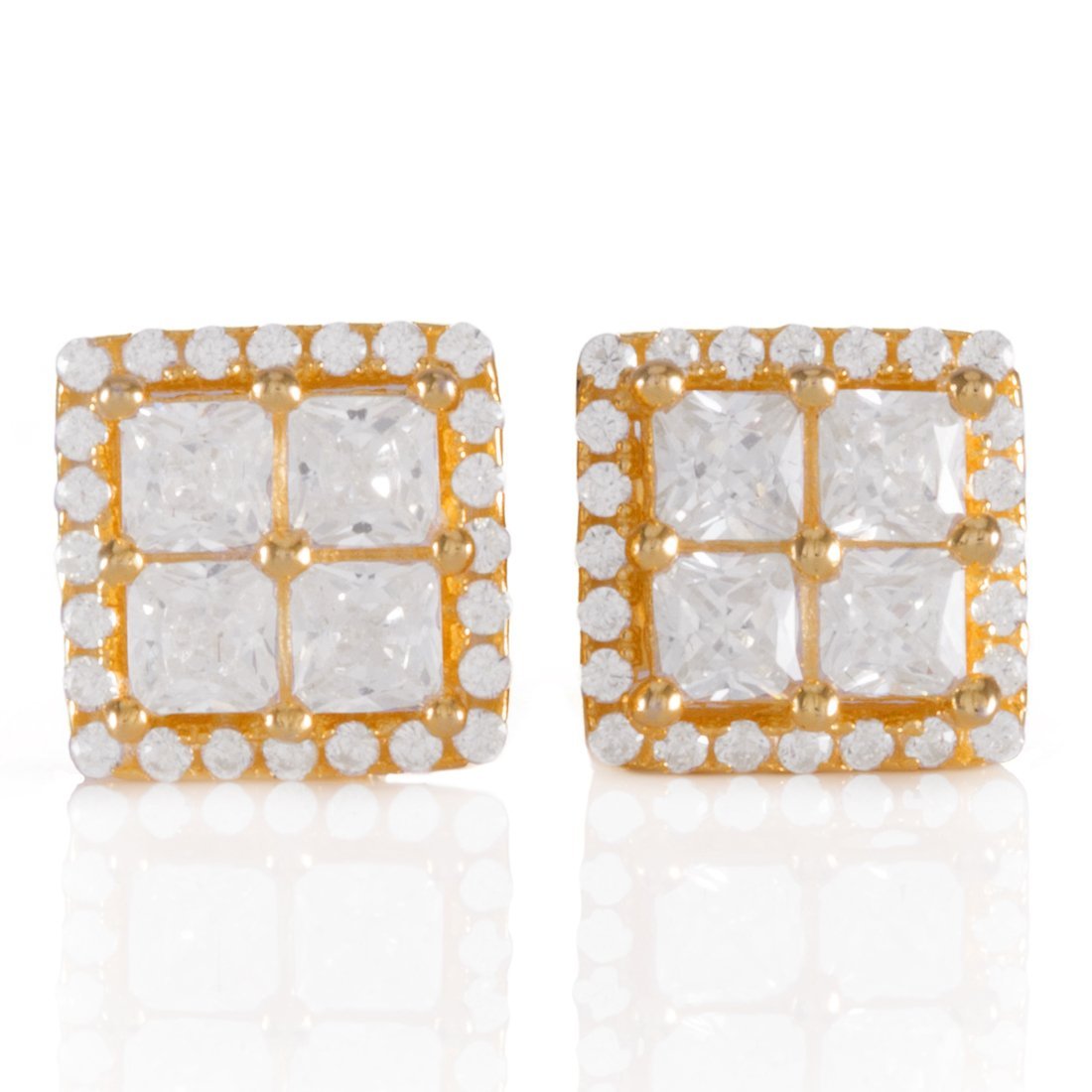 Layered Stud Earrings  in  by King Ice